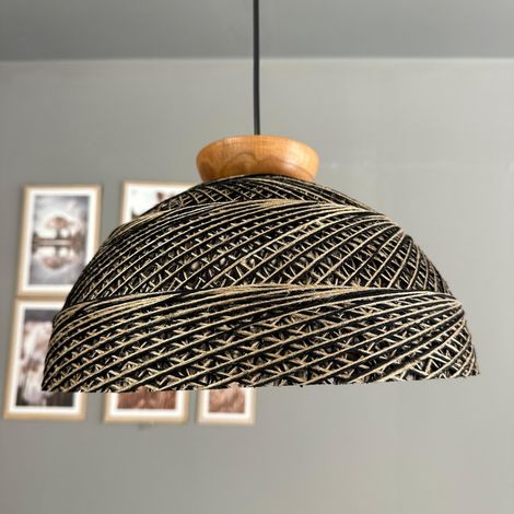bamyum Yimpi Bohem Suspension Luminaire en Metal de 30cm, Lustre Salon, Cuisine, Chambre, Salle à Manger, Couloir Lampe Ronde E27, Éclairage Intérieur (1/5)