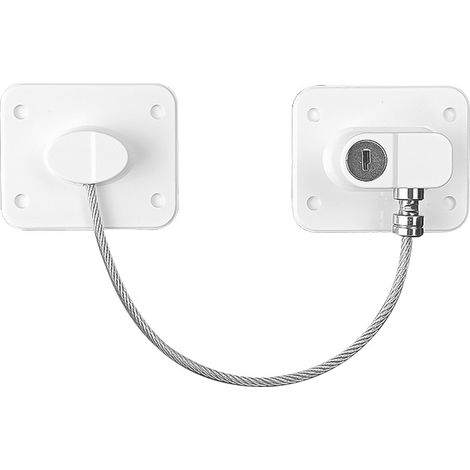 Un frigorífico con llave, una pegatina de seguridad infantil para la ventana y un cierre de seguridad infantil para la puerta, apto para frigoríficos, armarios, ventanas y cajones de lavadoras. (1/5)