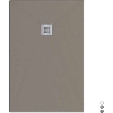 Receveur de douche rectangulaire en béton Estasi - 80x120 cm