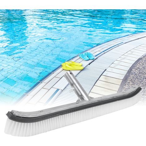 Brosse de Nettoyage pour Piscine en Aluminium Gris 45 cm - Accessoire de Nettoyage de Piscine-AUTRES (1/5)