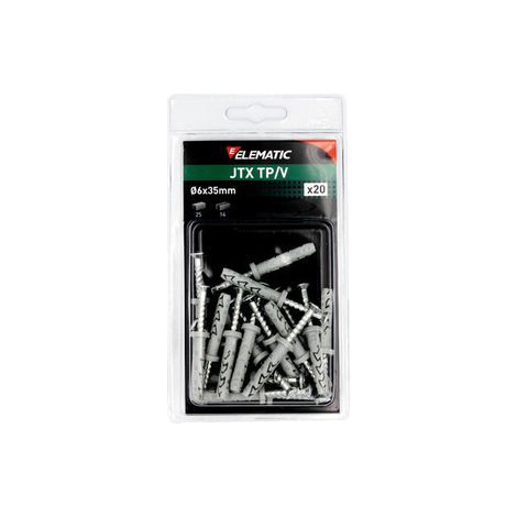 ELEMATIC BLISTER TASSELLO JTX TP/V 6X35 C/VITE 20 PZ- 10,0 confezione