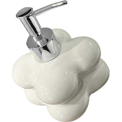 Milchig-weißer, dekorativer, nachfüllbarer, wolkenförmiger Keramik-Pumpspender für das Badezimmer (1/5)