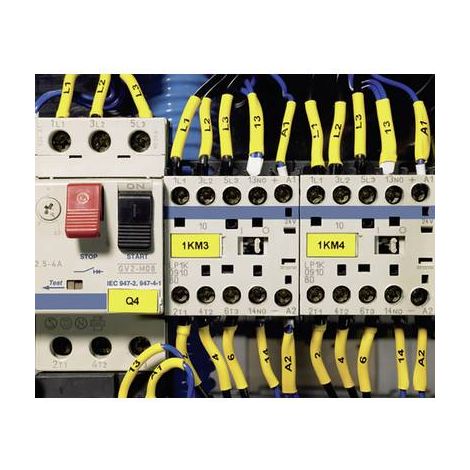 HellermannTyton 554-51301 TLFX64YE - Gaine thermorétractable Ø6.4mm rétreint 2:1 jaune 90m (1/2)