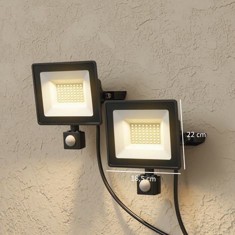 Lampe de travail 50 W, réglable, 3 modes, aluminium, utilisation flexible, noire (1/5)