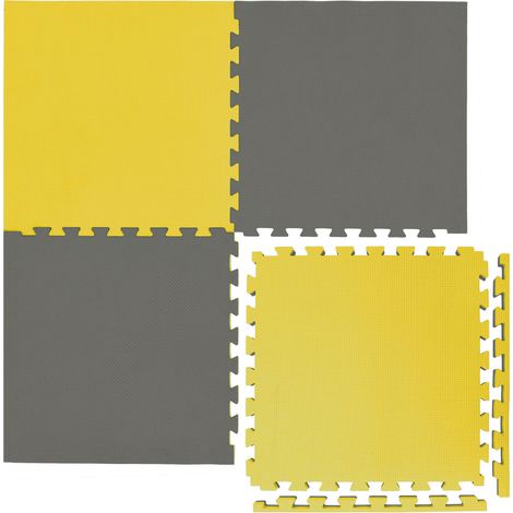 2 cm Tappetino Palestra - 1m² Tappeto Fitness - 4 Tappeti 50x50 - Difetti Ottici (1/5)