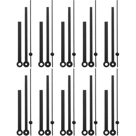 10 Sätze Ersatzzeiger für Wanduhren, Ersatzteile für die Selbstreparatur – 14,00 x 0,70 x 0,60 cm – Schwarz (1/4)