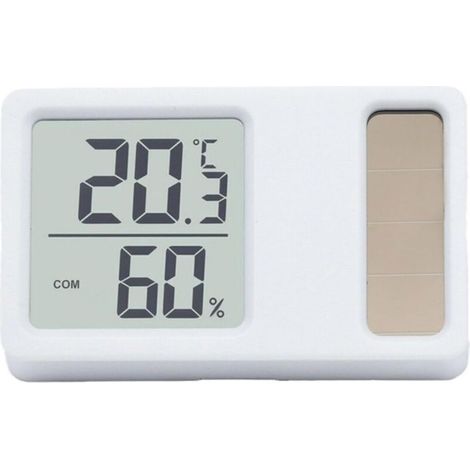 Solarthermometer und -hygrometer mit LCD-Anzeige – Präzise Temperatur- und Feuchtigkeitsmessung für Zuhause, Büro und Kinderzimmer