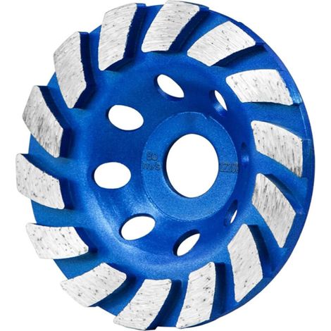 Disque Diamant à Meuler Béton 125 x 22,2 mm Double Rangée, Meule Diamantée Universelle pour Poncer Béton, Pierre, Granit Chape, Maçonnerie, Usage Universel