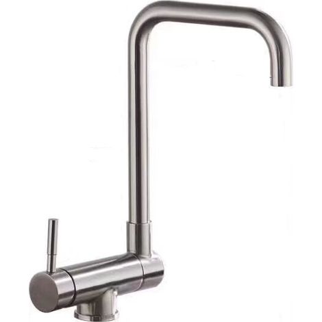Grifo Monomando Fregadero Abatible Inox Satinado, 34cm(alto) 20.1cm(largo). (1/3)