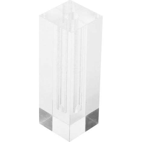 Socle acrylique transparent rectangulaire pour fleurs roses, présentoir décoratif pour maison et pièce (1/5)