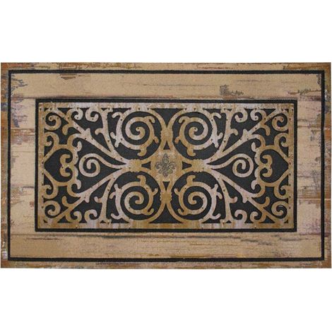 Tapis Relief Imprimé "Castel" 45x75cm Naturel (1/2)