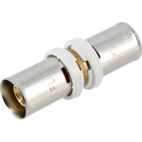 Raccord multicouche à sertir égal Ø16 – Laiton CW617 N – Longueur 66mm – Bagues inox 304 – Joints EPDM pour étanchéité durable (1/3)