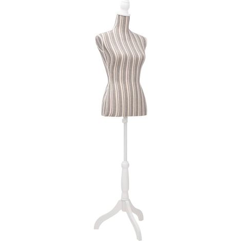 Teenpull – Damenbüste Schneiderpuppe Büste Torso Mannequin Leinen mit Streifen (1/5)