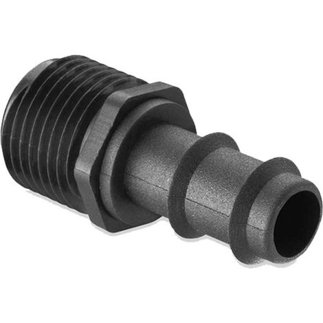 Georg Fischer Raccordo dritto in plastica con portagomma per tubo PE 20 x 1/2 M  158001495 (1/2)