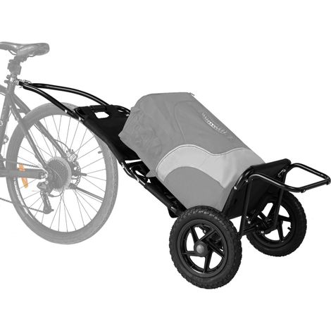 Sepnine 8009T Trailer 20KG, Alluminio, Pieghevole, Ruote 30,48cm - Nero
