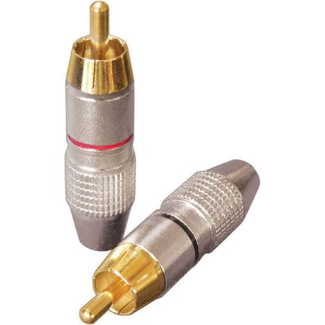 Connecteur RCA plaqué or pour câble adaptateur audio/vidéo (1/5)