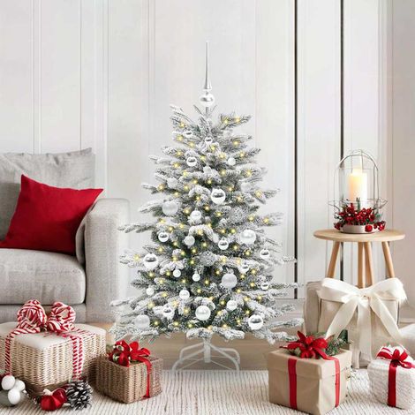 Künstlicher klappbarer Weihnachtsbaum Weiß 120 cm PE und PVC