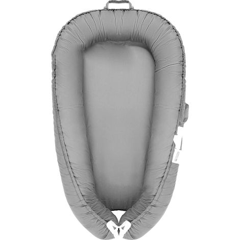 Baby-Lounger, Tragbares Design, Atmungsaktives Material, grau (1/2)