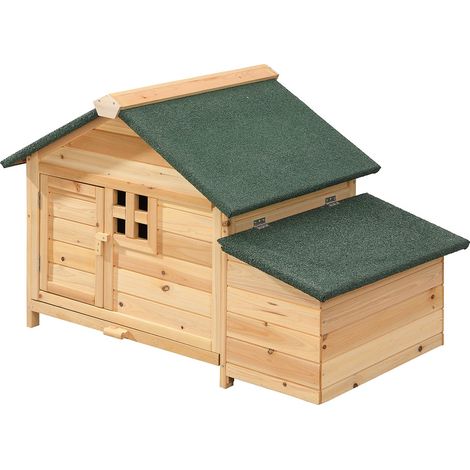Pollaio con cassetta per il nido 2 galline L. 106 x P. 64 x H.71 cm in Legno Naturale - ANSER
