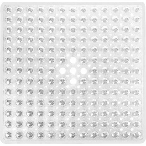 Tapis de bain carré antidérapant à ventouses, durable et élégant, lavable en machine, sans latex Odipie (1/4)