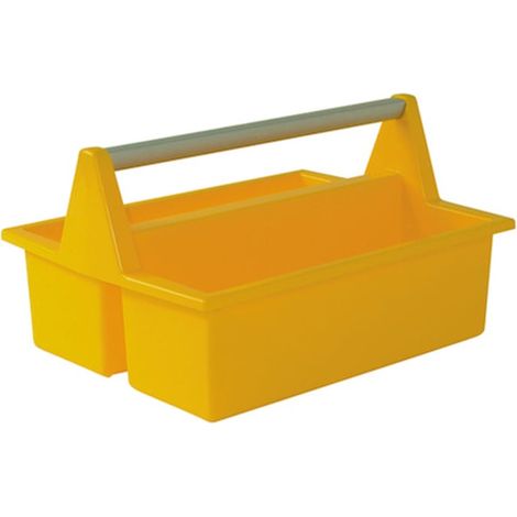Bac de transport outillage polypropylène avec poignée - 395 x 290 x215 mm avec 2 compartiments - SORI