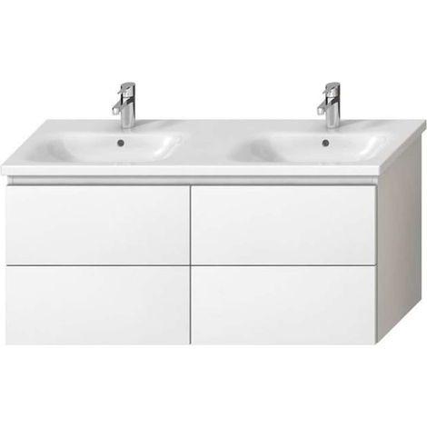 Jika Mio-N - Mobiletto per lavabo a 2 vasche 130, 1266x588x448, bianco H40J7184015001 (1/2)