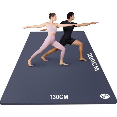 Grand Tapis de Yoga 200×130cm 15mm/10mm Épais NBR Tapis de Gym pour Fitness Pilates étirements Enfants Jouant Tapis de Sol (1/5)