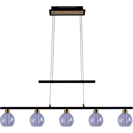 Pendelleuchte Hängeleuchte Deckenlampe LED Esszimmerleuchte Glas 5-Flammig L90cm