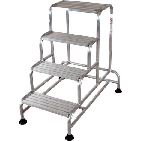 Marchepied aluminium - 4 marches - Hauteur atteignable de 3.00m - PL4 (1/2)