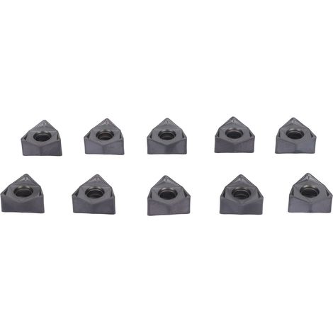 10 plaquettes de tournage carbure noir revêtues, outils de coupe indexables pour tour CNC et fraisage (1/5)