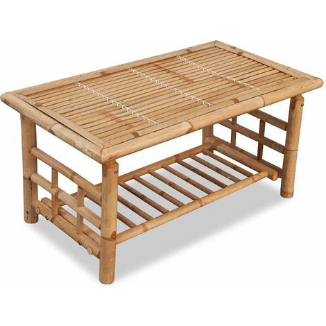 vidaXL Table basse Bambou 90x50x45 cm (1/5)