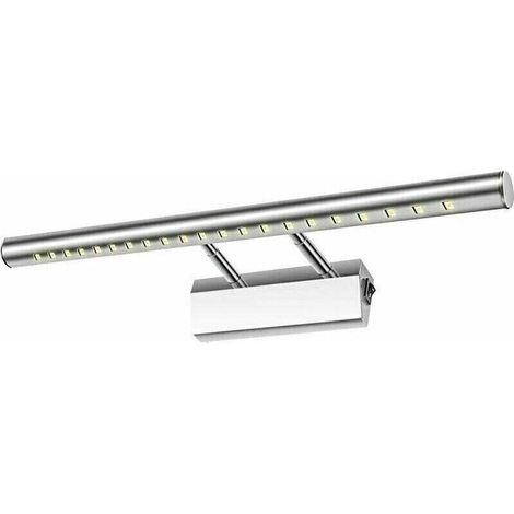 Lampe LED pour Salle de Bain avec Miroir - 5W, Étanche IP44, Réglable à 180°, Interrupteur en Acier Inoxydable, Pour Éclairage de Maquillage, WC, Toilette