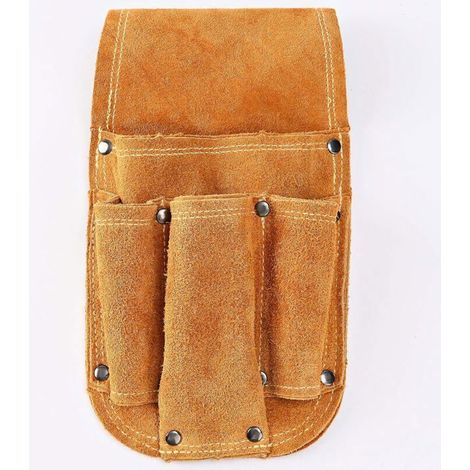 Sacoche de Charpentier en Cuir, Ceinture Porte-Outils avec Porte-Marteau, Résistante pour Électriciens et Maçons YYV (1/4)