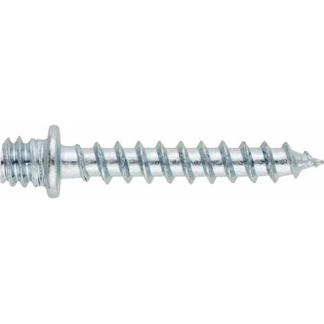 Boite de 100 - Vis à bois collier de serrage et agrafe rainurée - Zinguée M6 x 30