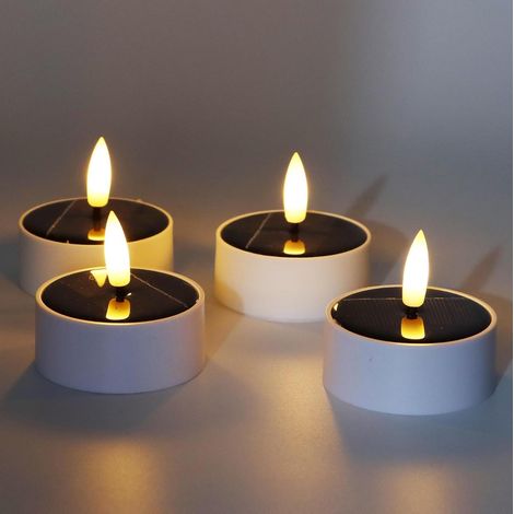 Bougies LED solaires étanches jardin camping (1/5)