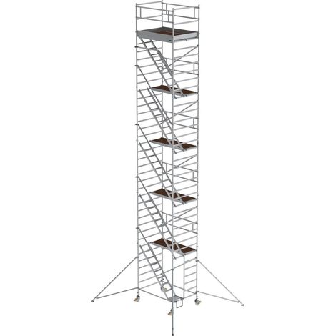 MUNK Rollgerüst mit Schrägaufstiegen 1,35x1,80m Plattform, 12,35m AH (1/2)