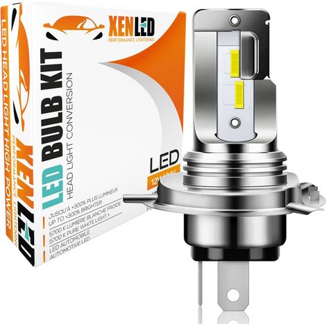 Ampoule Bi-LED H4 Easy2 - 9-32Vdc - 5000K - 2500lms - XENLED - 100W d'éclairage - P43t-38 (1/5)