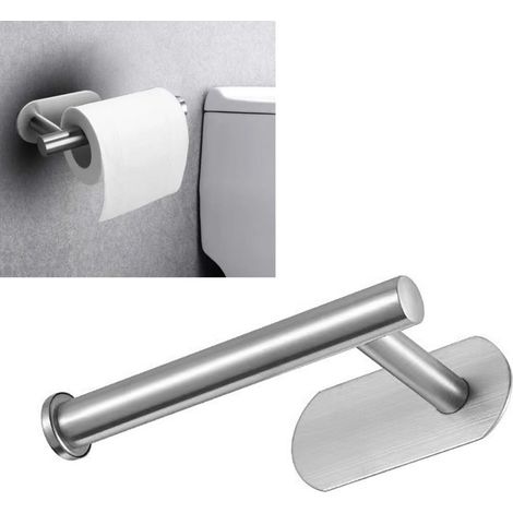 Porte-rouleau de papier toilette, support de rangement pour film alimentaire, sans perforation, en fil de fer tressé, 16 cm (1/5)