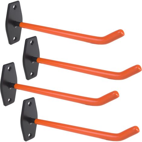 Maclean Set di 4 supporti da parete per pneumatici ruote scale acciaio bicicletta carico massimo 60kg per supporto MC-437 (1/5)