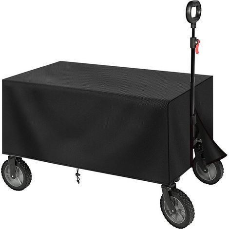 Funda plegable para carrito de jardín, funda plegable para carritos, carrito con ruedas, funda impermeable, solo la funda (976156CM), negro (1/5)