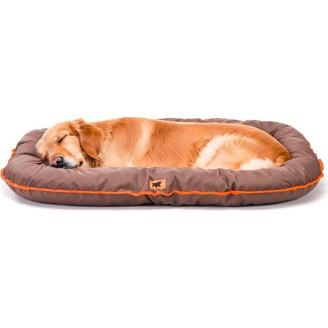 Panier Chien Coussin Chien Grande Taille Tissu anti-rayures Lavable à 30°C. Matelas pour chien imperméable 100 x 70 x 12 cm. Marron