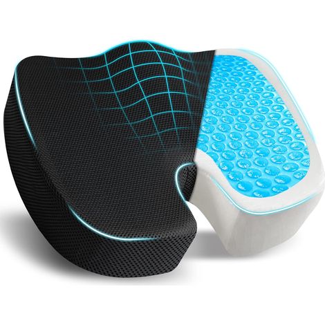 Coussin de siège en gel – un coussin de chaise de bureau conçu pour soulager les douleurs sciatiques et coccygiennes-45357cm (1/4)