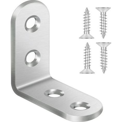 20 Stück Edelstahl-Befestigungswinkel 40x40x16mm, 90-Grad-Winkel aus Stahl, Regalwinkel, Eckwinkel, zur Befestigung und Reparatur von Möbeln, Verstärkung von Verbindungen (1/5)