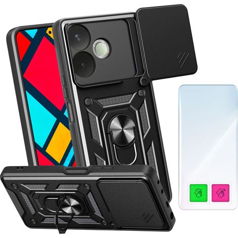 Funda para Oppo A5 PRO, funda blindada, cubierta protectora + cristal 9H. (1/5)