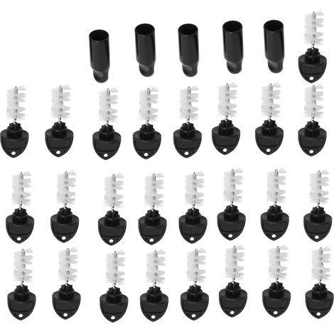 Ortviai Brosse à robinet bière + bouchon étanche – Lot de 25 brosses + 5 couvercles en caoutchouc/ABS (1/4)