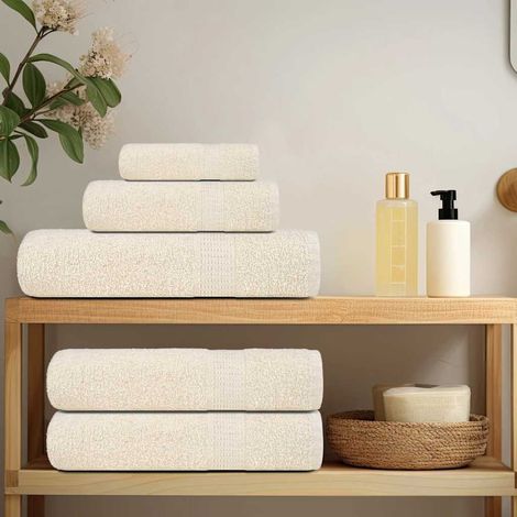 vidaXL Hand Towels "FROGN" 4 pcs Cream 50x100 cm 360 gsm (1/5)