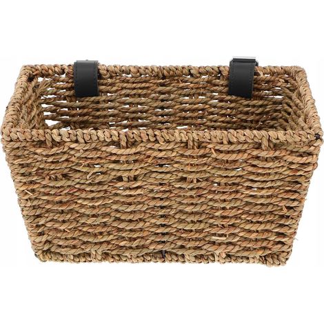 Cestino da bicicletta in vimini per manubrio  Rettangolare 29x19x14 cm (1/2)