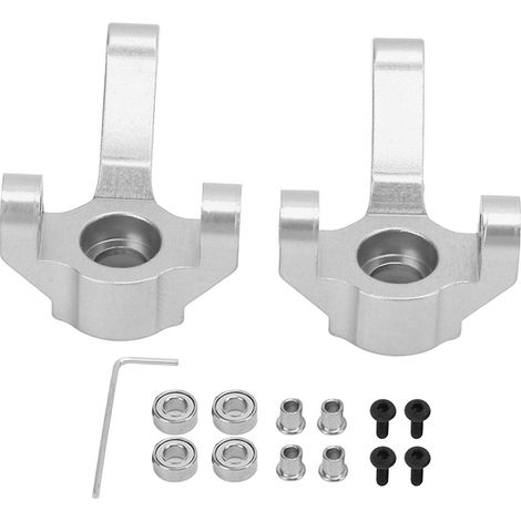 Potence de direction en alliage d'aluminium pour voiture télécommandée RC HBX 1/24 2098B (couleur argent) (1/5)