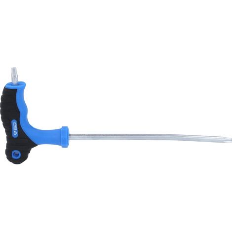 Impugnatura a T Torx® con chiave maschio piegata con foro frontale T27 x 150 mm (1/4)