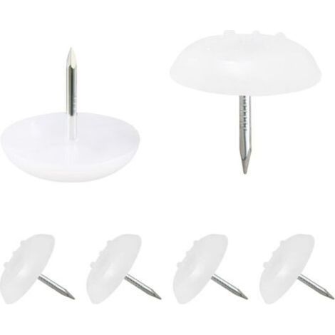 16 Pièces Patins pour Pieds de Chaise, Patins Meubles, Patin Antidérapant, pour Protege Pied a Clouer de Meuble et Plancher, 18mm (1/5)